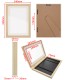 2PCs A4 Wooden Kids Art Frame Children Artwork Display Changeable Front Opening Table Stand Light Oak